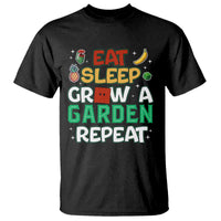 Eat Sleep Grow a Garden Repeat T Shirt Funny Gamer-Inspired Gardening Gift for Plant Lovers - Wonder Print Shop