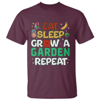 Eat Sleep Grow a Garden Repeat T Shirt Funny Gamer-Inspired Gardening Gift for Plant Lovers - Wonder Print Shop