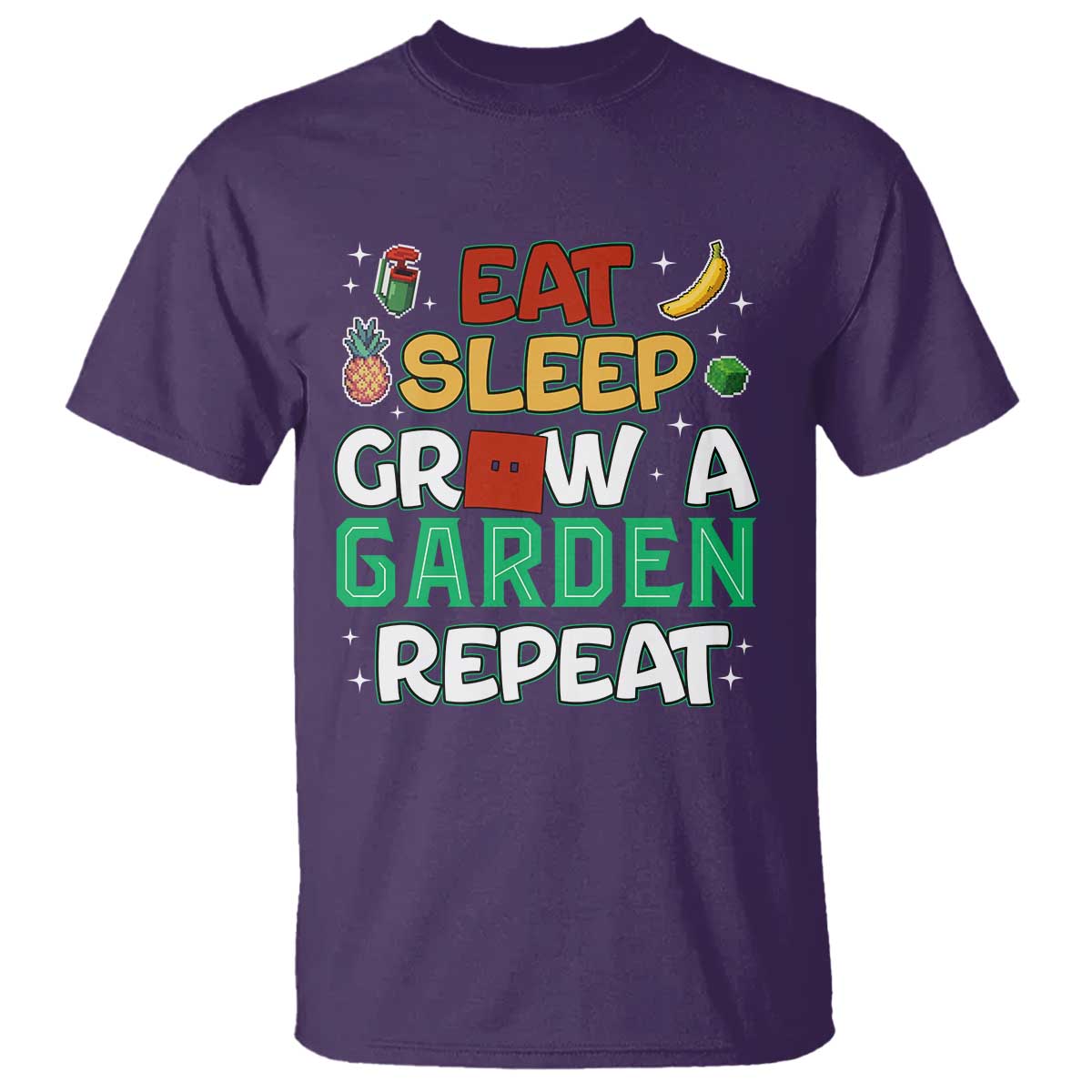 Eat Sleep Grow a Garden Repeat T Shirt Funny Gamer-Inspired Gardening Gift for Plant Lovers - Wonder Print Shop
