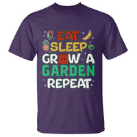 Eat Sleep Grow a Garden Repeat T Shirt Funny Gamer-Inspired Gardening Gift for Plant Lovers - Wonder Print Shop