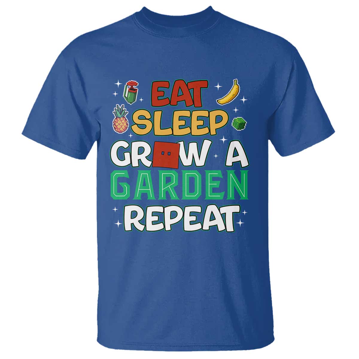 Eat Sleep Grow a Garden Repeat T Shirt Funny Gamer-Inspired Gardening Gift for Plant Lovers - Wonder Print Shop