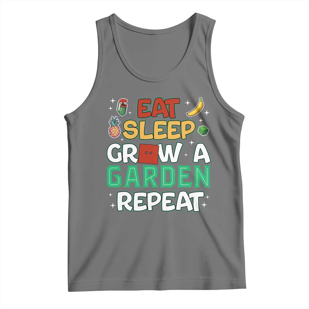 Eat Sleep Grow a Garden Repeat Tank Top Funny Gamer-Inspired Gardening Gift for Plant Lovers - Wonder Print Shop