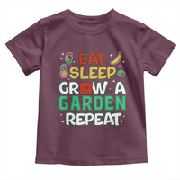 Eat Sleep Grow a Garden Repeat Toddler T Shirt Funny Gamer-Inspired Gardening Gift for Plant Lovers - Wonder Print Shop
