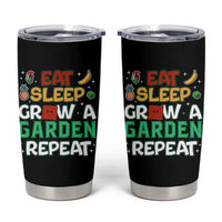 Eat Sleep Grow a Garden Repeat Tumbler Cup Funny Gamer-Inspired Gardening Gift for Plant Lovers - Wonder Print Shop