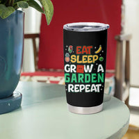 Eat Sleep Grow a Garden Repeat Tumbler Cup Funny Gamer-Inspired Gardening Gift for Plant Lovers - Wonder Print Shop
