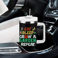 Eat Sleep Grow a Garden Repeat Tumbler With Handle Funny Gamer-Inspired Gardening Gift for Plant Lovers - Wonder Print Shop