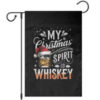 Funny My Christmas Spirit Is Whiskey Garden Flag Holiday Drinking Festive Spirit