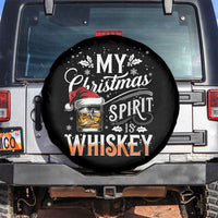 Funny My Christmas Spirit Is Whiskey Spare Tire Cover Holiday Drinking Festive Spirit