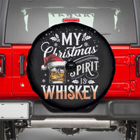 Funny My Christmas Spirit Is Whiskey Spare Tire Cover Holiday Drinking Festive Spirit