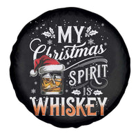 Funny My Christmas Spirit Is Whiskey Spare Tire Cover Holiday Drinking Festive Spirit