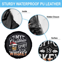 Funny My Christmas Spirit Is Whiskey Spare Tire Cover Holiday Drinking Festive Spirit