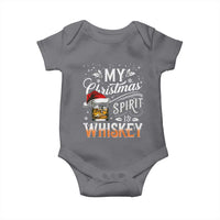 Funny My Christmas Spirit Is Whiskey Baby Onesie Holiday Drinking Festive Spirit