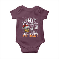 Funny My Christmas Spirit Is Whiskey Baby Onesie Holiday Drinking Festive Spirit