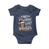 Funny My Christmas Spirit Is Whiskey Baby Onesie Holiday Drinking Festive Spirit