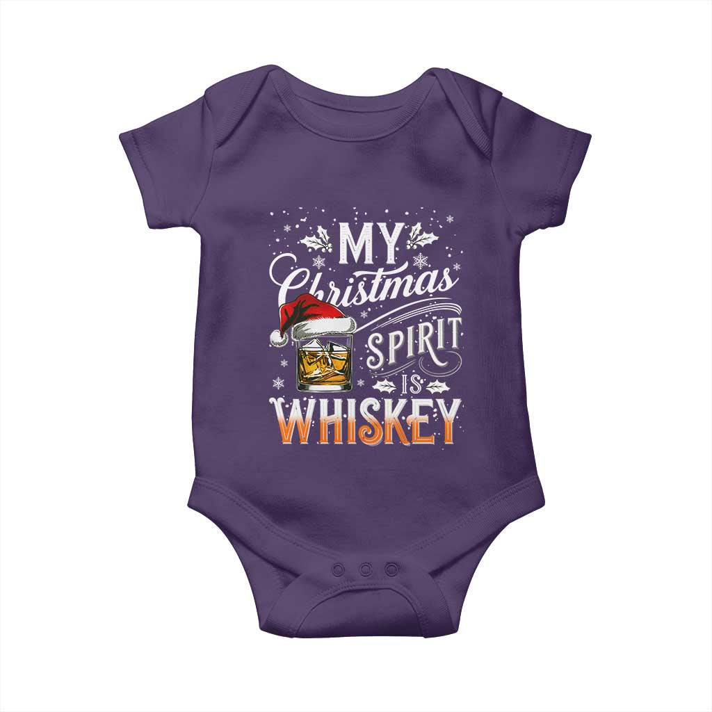 Funny My Christmas Spirit Is Whiskey Baby Onesie Holiday Drinking Festive Spirit