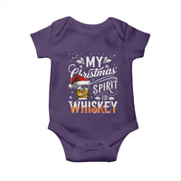 Funny My Christmas Spirit Is Whiskey Baby Onesie Holiday Drinking Festive Spirit