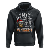 Funny My Christmas Spirit Is Whiskey Hoodie Holiday Drinking Festive Spirit