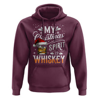 Funny My Christmas Spirit Is Whiskey Hoodie Holiday Drinking Festive Spirit
