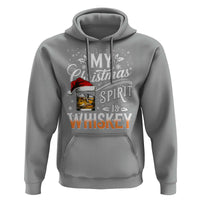 Funny My Christmas Spirit Is Whiskey Hoodie Holiday Drinking Festive Spirit