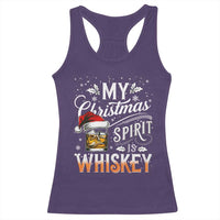 Funny My Christmas Spirit Is Whiskey Racerback Tank Top Holiday Drinking Festive Spirit