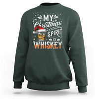 Funny My Christmas Spirit Is Whiskey Sweatshirt Holiday Drinking Festive Spirit