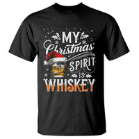 Funny My Christmas Spirit Is Whiskey T Shirt Holiday Drinking Festive Spirit