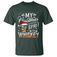 Funny My Christmas Spirit Is Whiskey T Shirt Holiday Drinking Festive Spirit