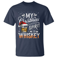 Funny My Christmas Spirit Is Whiskey T Shirt Holiday Drinking Festive Spirit