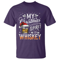 Funny My Christmas Spirit Is Whiskey T Shirt Holiday Drinking Festive Spirit