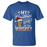Funny My Christmas Spirit Is Whiskey T Shirt Holiday Drinking Festive Spirit