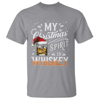 Funny My Christmas Spirit Is Whiskey T Shirt Holiday Drinking Festive Spirit