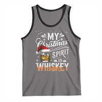 Funny My Christmas Spirit Is Whiskey Tank Top Holiday Drinking Festive Spirit