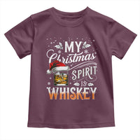 Funny My Christmas Spirit Is Whiskey Toddler T Shirt Holiday Drinking Festive Spirit