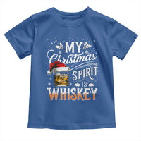 Funny My Christmas Spirit Is Whiskey Toddler T Shirt Holiday Drinking Festive Spirit