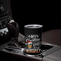 Funny My Christmas Spirit Is Whiskey Tumbler Cup Holiday Drinking Festive Spirit