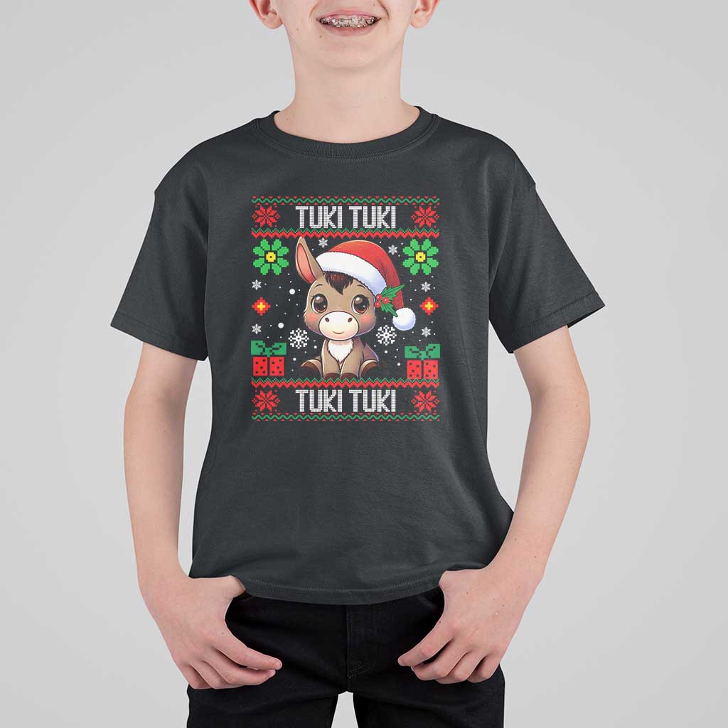 Latin American Christmas T Shirt For Kid Mi Burrito Mexican Donkey Latino Ugly Christmas - Wonder Print Shop