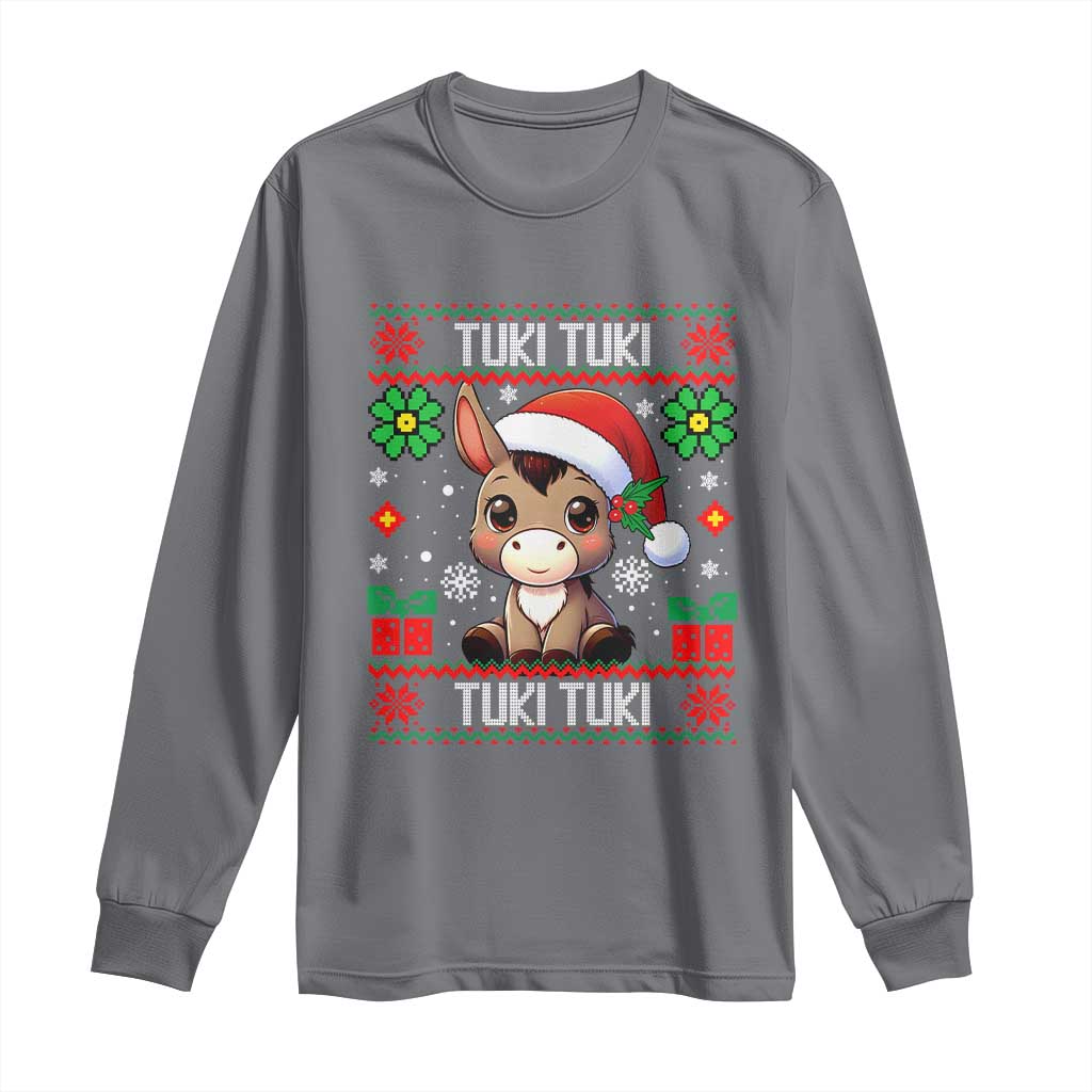 Latin American Christmas Long Sleeve Shirt Mi Burrito Mexican Donkey Latino Ugly Christmas