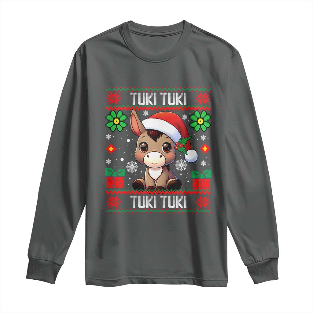 Latin American Christmas Long Sleeve Shirt Mi Burrito Mexican Donkey Latino Ugly Christmas