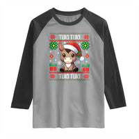 Latin American Christmas Raglan Shirt Mi Burrito Mexican Donkey Latino Ugly Christmas