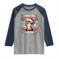 Latin American Christmas Raglan Shirt Mi Burrito Mexican Donkey Latino Ugly Christmas