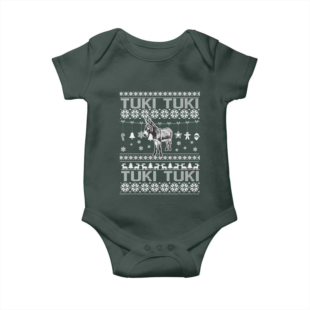 Latin American Christmas Baby Onesie Tuki Tuki Mi Burrito Latino Ugly Christmas