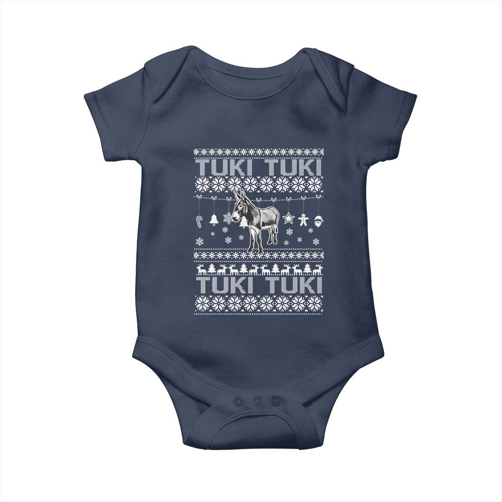 Latin American Christmas Baby Onesie Tuki Tuki Mi Burrito Latino Ugly Christmas