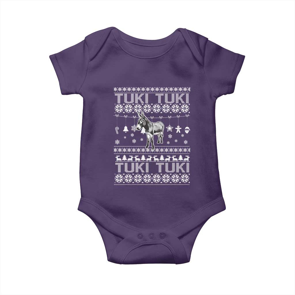 Latin American Christmas Baby Onesie Tuki Tuki Mi Burrito Latino Ugly Christmas