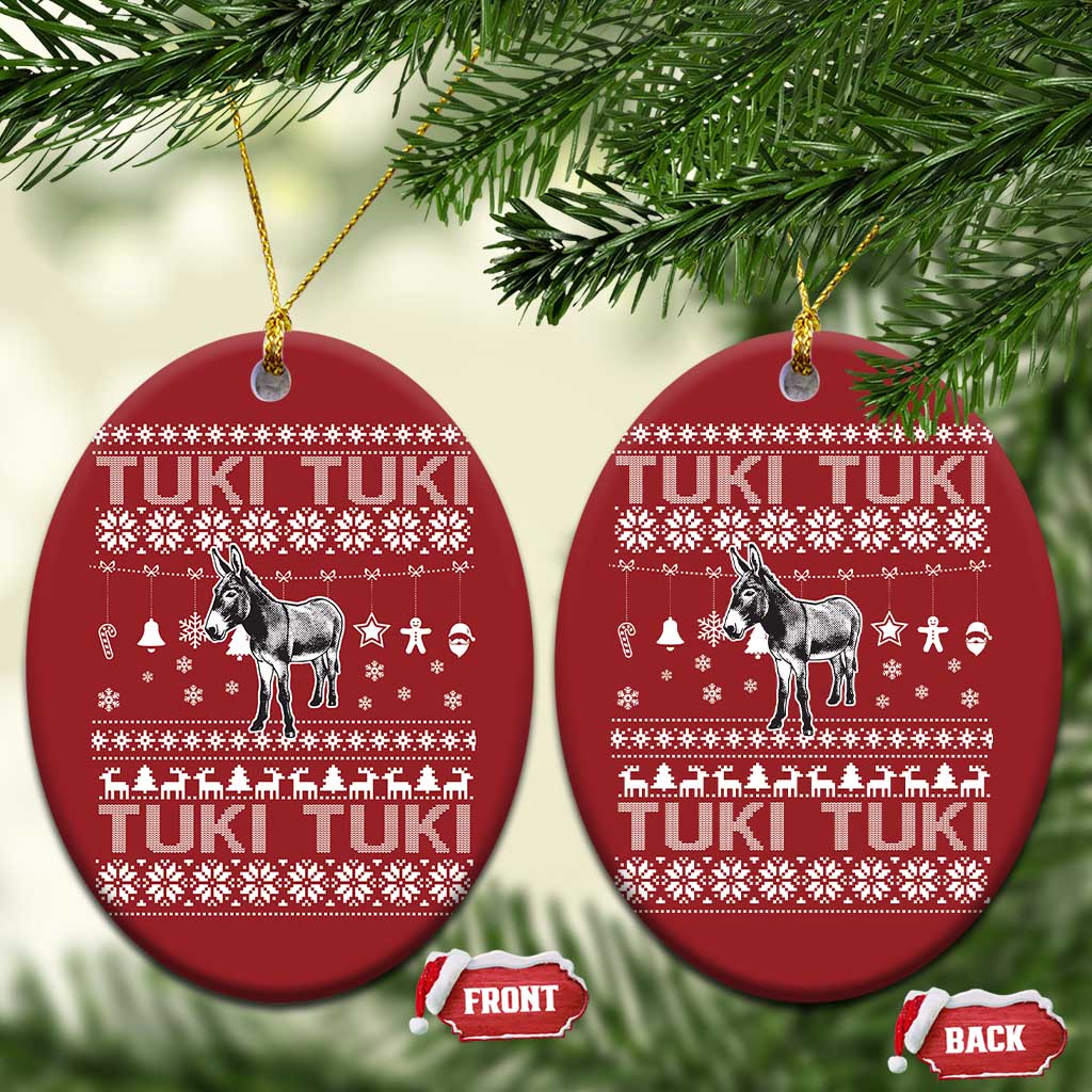 Latin American Xmas Christmas Ornament Tuki Tuki Mi Burrito Latino Ugly Christmas - Wonder Print Shop