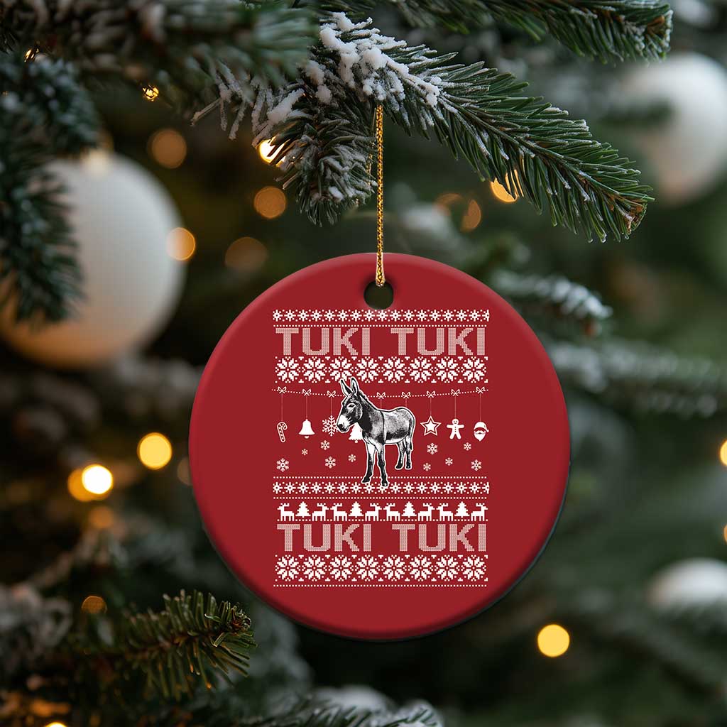 Latin American Xmas Christmas Ornament Tuki Tuki Mi Burrito Latino Ugly Christmas - Wonder Print Shop