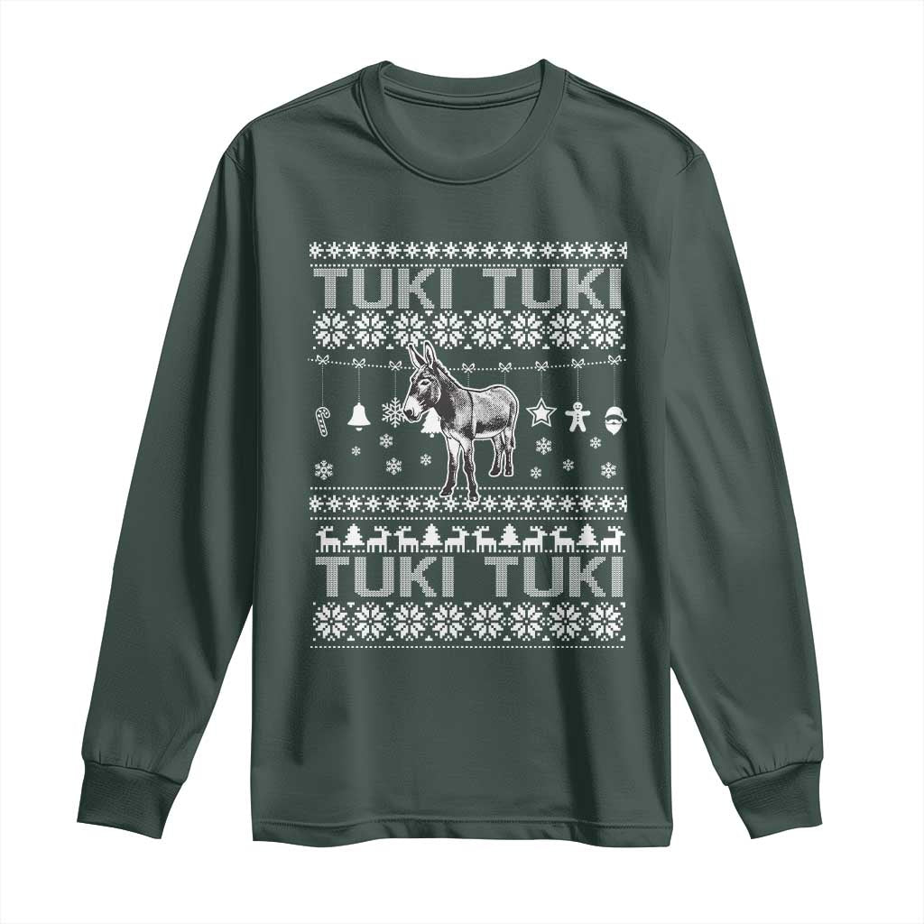 Latin American Christmas Long Sleeve Shirt Tuki Tuki Mi Burrito Latino Ugly Christmas