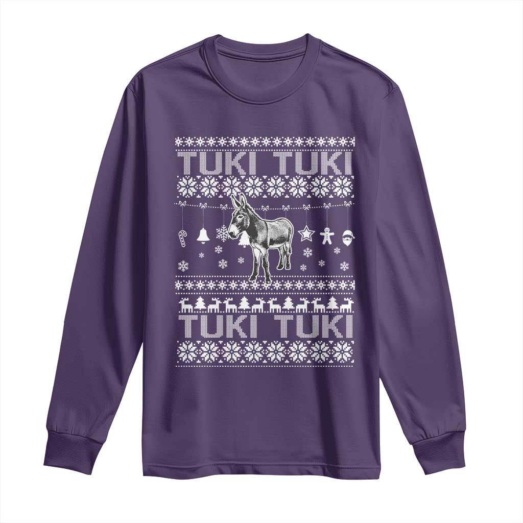 Latin American Christmas Long Sleeve Shirt Tuki Tuki Mi Burrito Latino Ugly Christmas