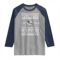 Latin American Christmas Raglan Shirt Tuki Tuki Mi Burrito Latino Ugly Christmas