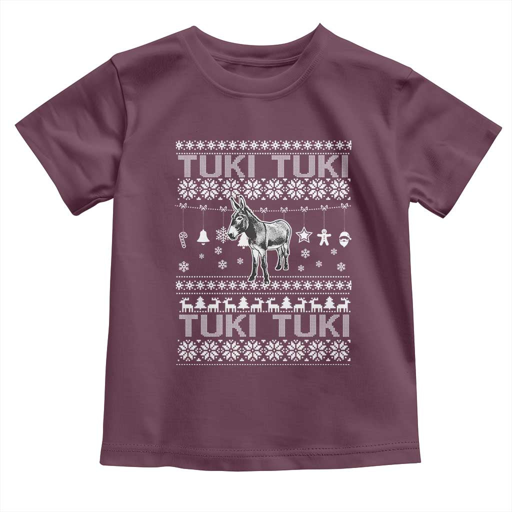 Latin American Christmas Toddler T Shirt Tuki Tuki Mi Burrito Latino Ugly Christmas