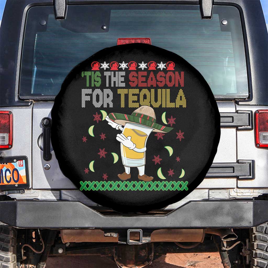 Mexican Xmas Spare Tire Cover Tis The Season For Tequila Dabbing Alcohol Lover